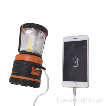 Lampe-torche rechargeable de lanterne de camping de banque de puissance de 4400mAH